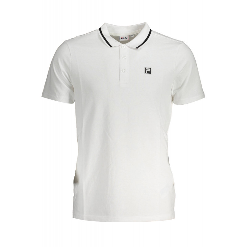 FILA MEN'S WHITE SHORT SLEEVED POLO SHIRT