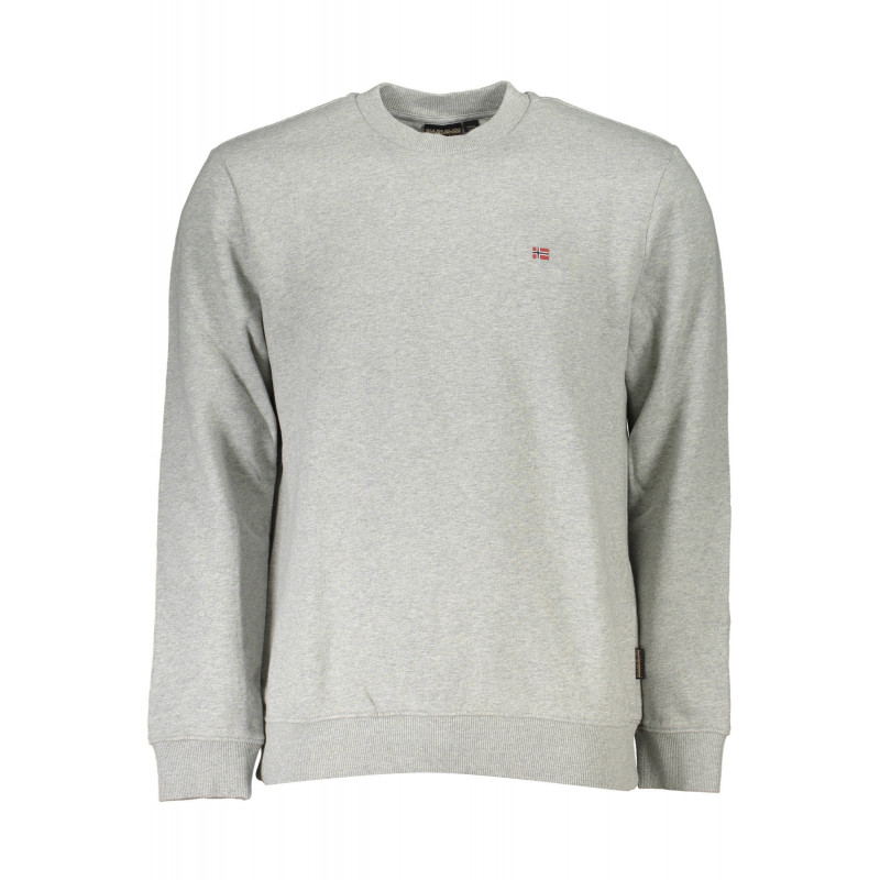 NAPAPIJRI SWEAT-SHIRT SANS FERMETURE ÉCLAIR GRIS POUR HOMMES