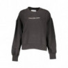 CALVIN KLEIN DAMEN-SWEATSHIRT MIT REISSVERSCHLUSS SCHWARZ