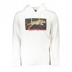SWEAT-SHIRT SANS FERMETURE ÉCLAIR BLANC POUR HOMMES CAVALLI CLASS
