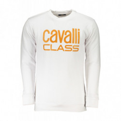 SWEAT-SHIRT SANS FERMETURE ÉCLAIR BLANC POUR HOMMES CAVALLI CLASS