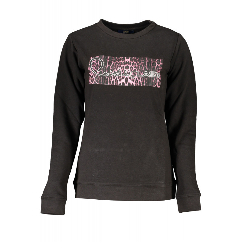 CAVALLI CLASS DAMEN-SWEATSHIRT MIT REISSVERSCHLUSS SCHWARZ