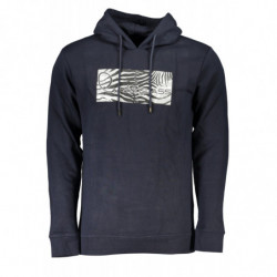 SWEAT-SHIRT SANS FERMETURE ÉCLAIR BLEU POUR HOMMES CAVALLI CLASS