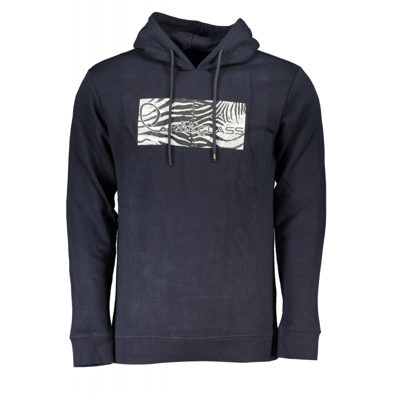CAVALLI CLASS BLAUES SWEATSHIRT FÜR HERREN MIT REISSVERSCHLUSS