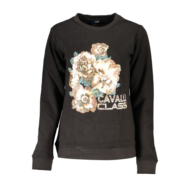 SUDADERA MUJER CAVALLI CLASS SIN CREMALLERA NEGRO