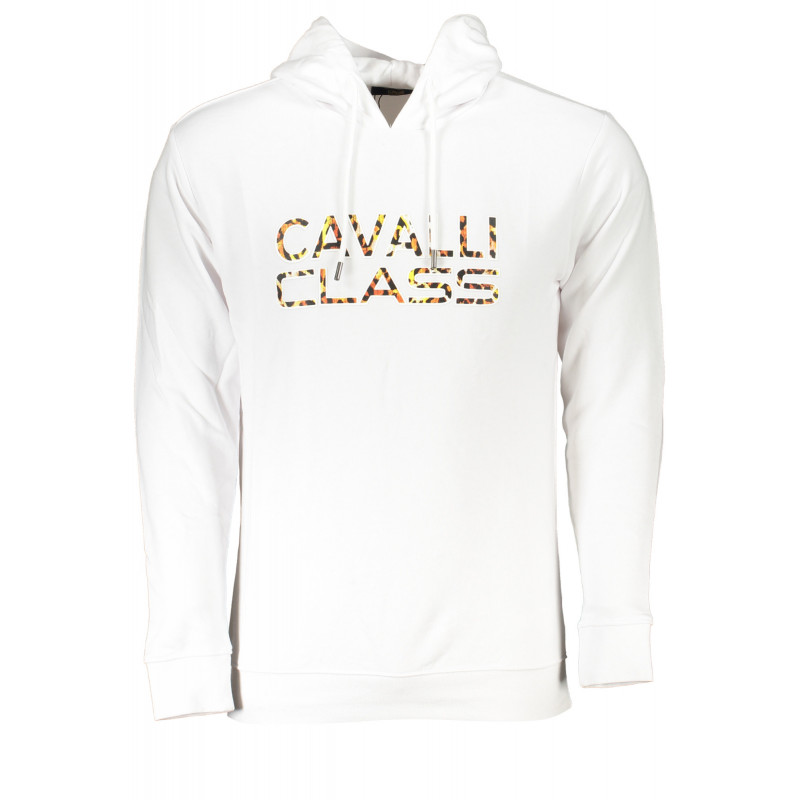 SUDADERA HOMBRE CAVALLI CLASS BLANCA SIN CREMALLERA