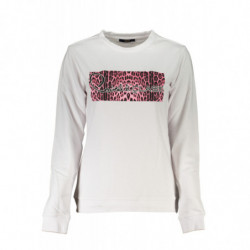 SWEAT-SHIRT FEMME CAVALLI CLASS BLANC SANS ZIP