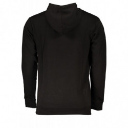 CAVALLI CLASS MEN'S BLACK ZIP-OUT SWEATSHIRT