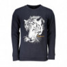 CAVALLI CLASS BLAUES SWEATSHIRT FÜR HERREN MIT REISSVERSCHLUSS