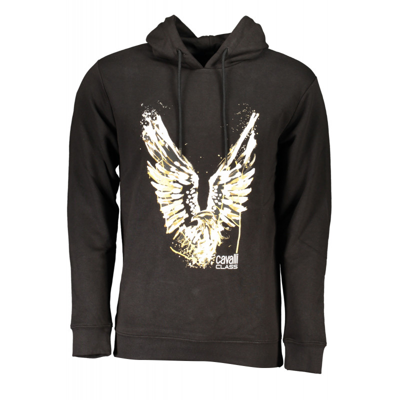 SWEAT-SHIRT ZIPPÉ NOIR CAVALLI CLASS POUR HOMMES