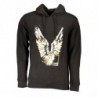 CAVALLI CLASS SCHWARZES HERREN-SWEATSHIRT MIT ZIP-OUT
