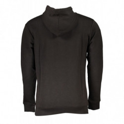 CAVALLI CLASS MEN'S BLACK ZIP-OUT SWEATSHIRT