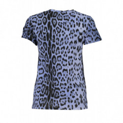 CAVALLI CLASS DAMEN KURZARM T-SHIRT BLAU
