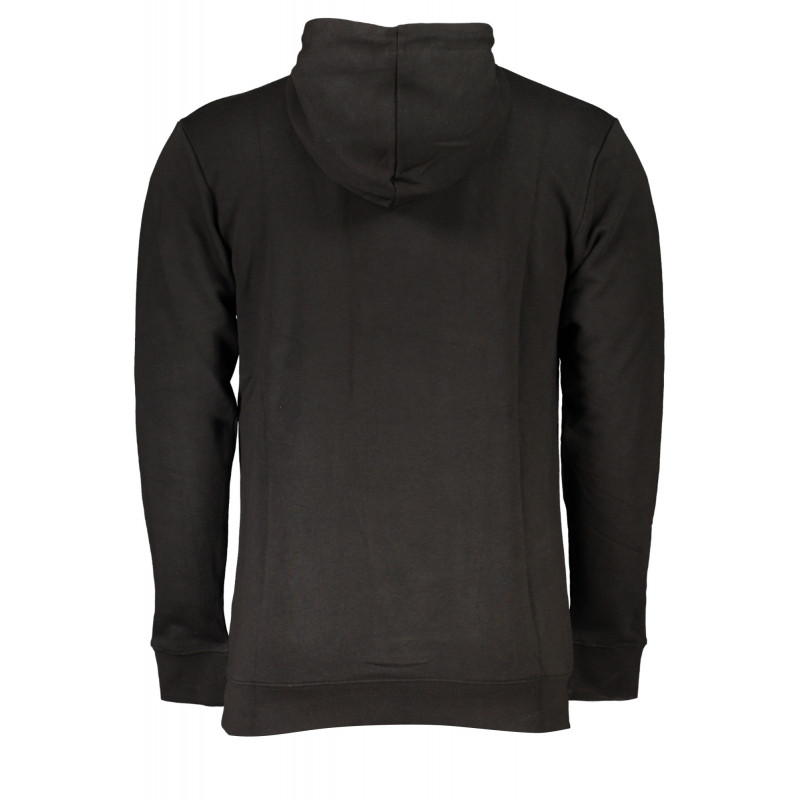 CAVALLI CLASS MEN'S BLACK ZIP-OUT SWEATSHIRT