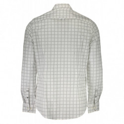 CHEMISE À MANCHES LONGUES BLANCHE CALVIN KLEIN POUR HOMME
