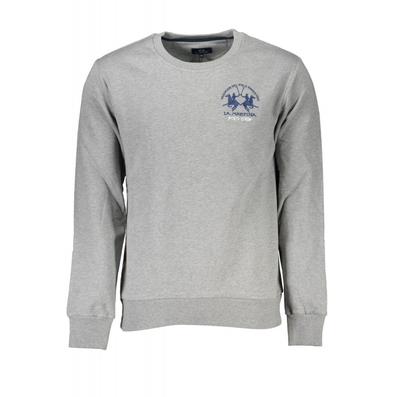 LA MARTINA MEN'S GRAY ZIPLESS SWEATSHIRT