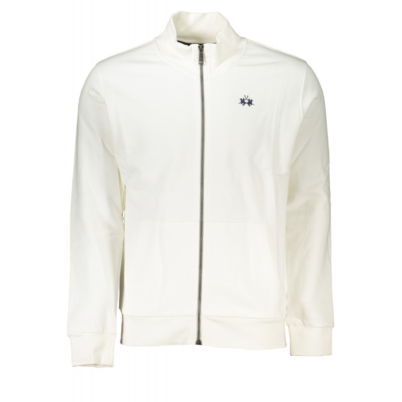 SUDADERA HOMBRE BLANCA CREMALLERA LA MARTINA