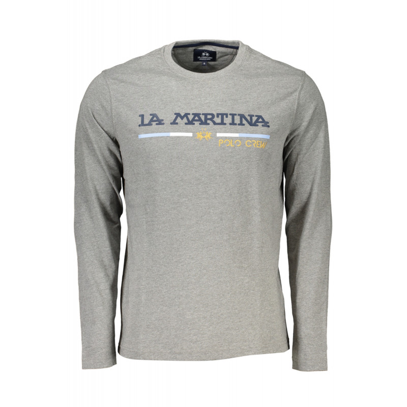 LA MARTINA HERREN-LANGARM-T-SHIRT GRAU