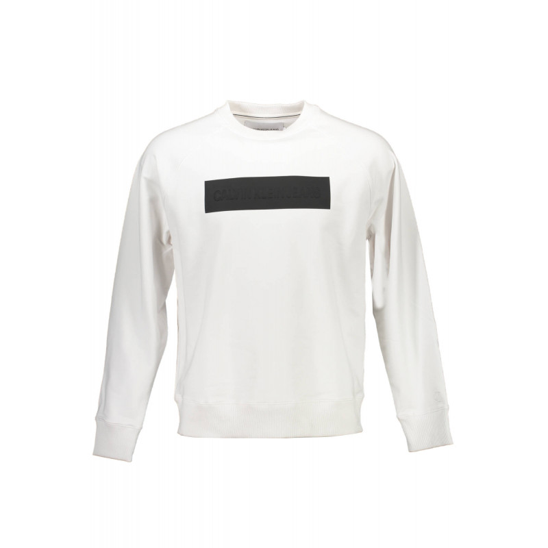 CALVIN KLEIN SWEAT SANS ZIP HOMME BLANC