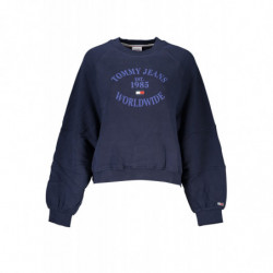 SUDADERA MUJER TOMMY HILFIGER AZUL SIN CREMALLERA