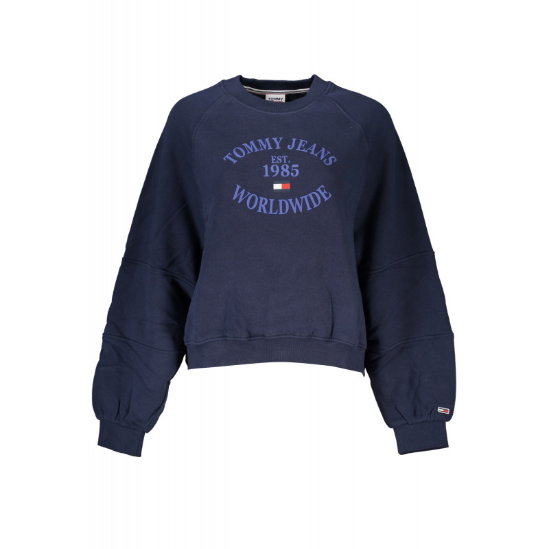 SUDADERA MUJER TOMMY HILFIGER AZUL SIN CREMALLERA