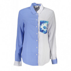 DESIGUAL WOMEN'S LONG SLEEVE SHIRT BLUE