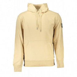 CALVIN KLEIN MEN'S BEIGE ZIPLESS SWEATSHIRT