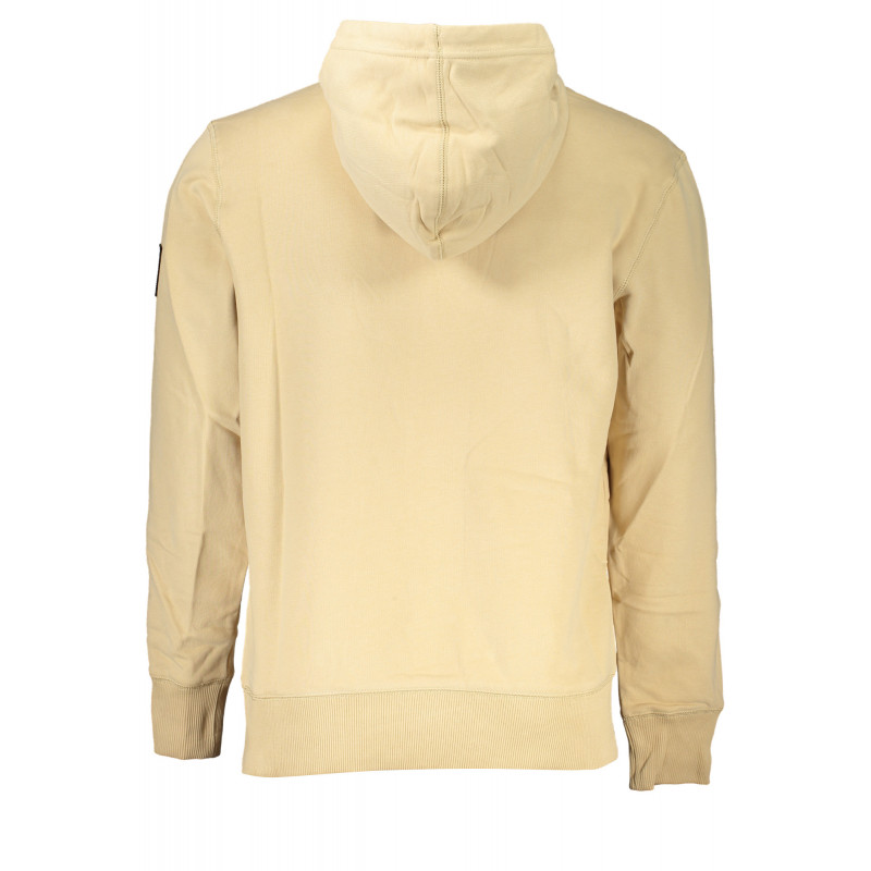 CALVIN KLEIN MEN'S BEIGE ZIPLESS SWEATSHIRT