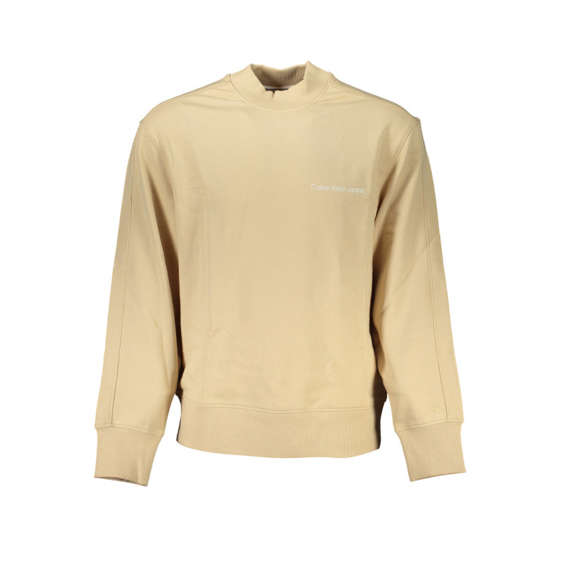 SWEAT-SHIRT SANS FERMETURE ÉCLAIR BEIGE CALVIN KLEIN POUR HOMMES
