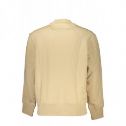 CALVIN KLEIN MEN'S BEIGE ZIPLESS SWEATSHIRT
