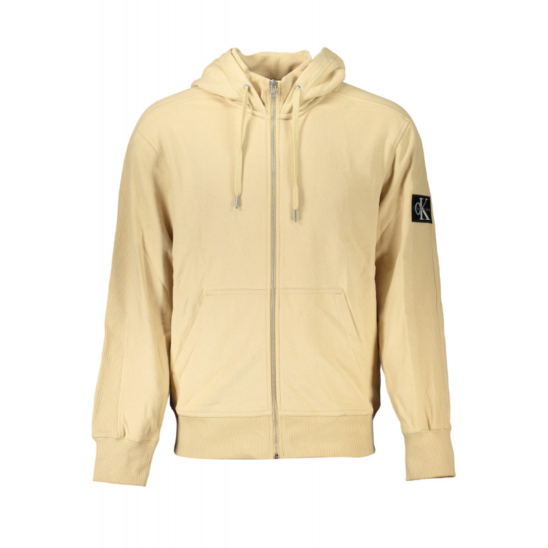 SUDADERA HOMBRE CALVIN KLEIN BEIGE CREMALLERA