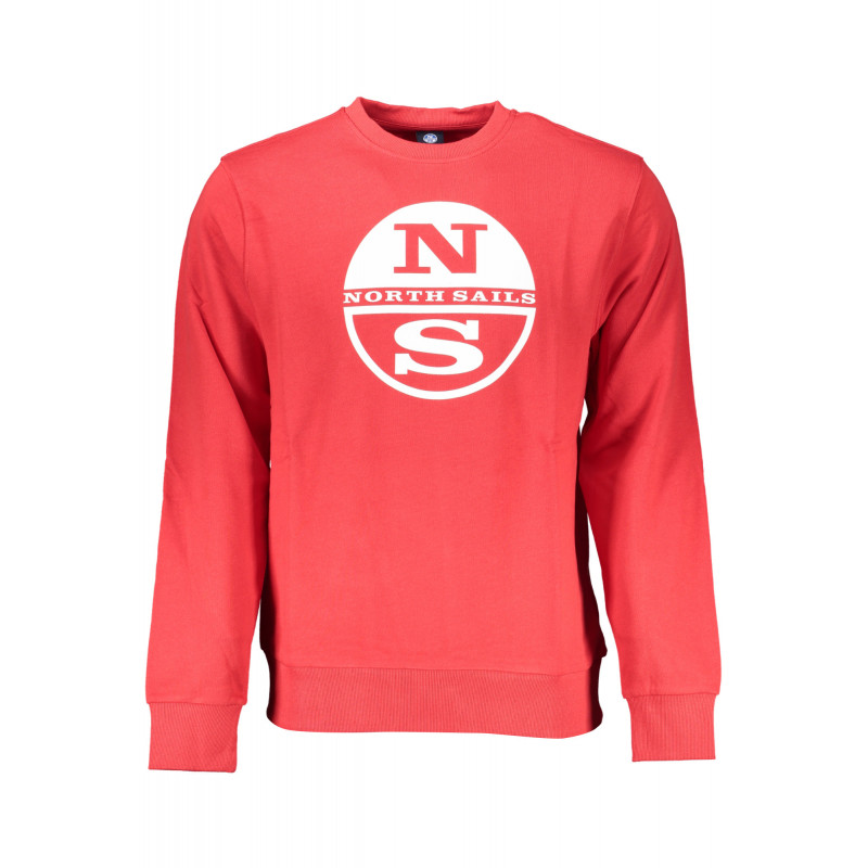 NORTH SAILS MEN'S RED ZIP-OUT SWEATSHIRT