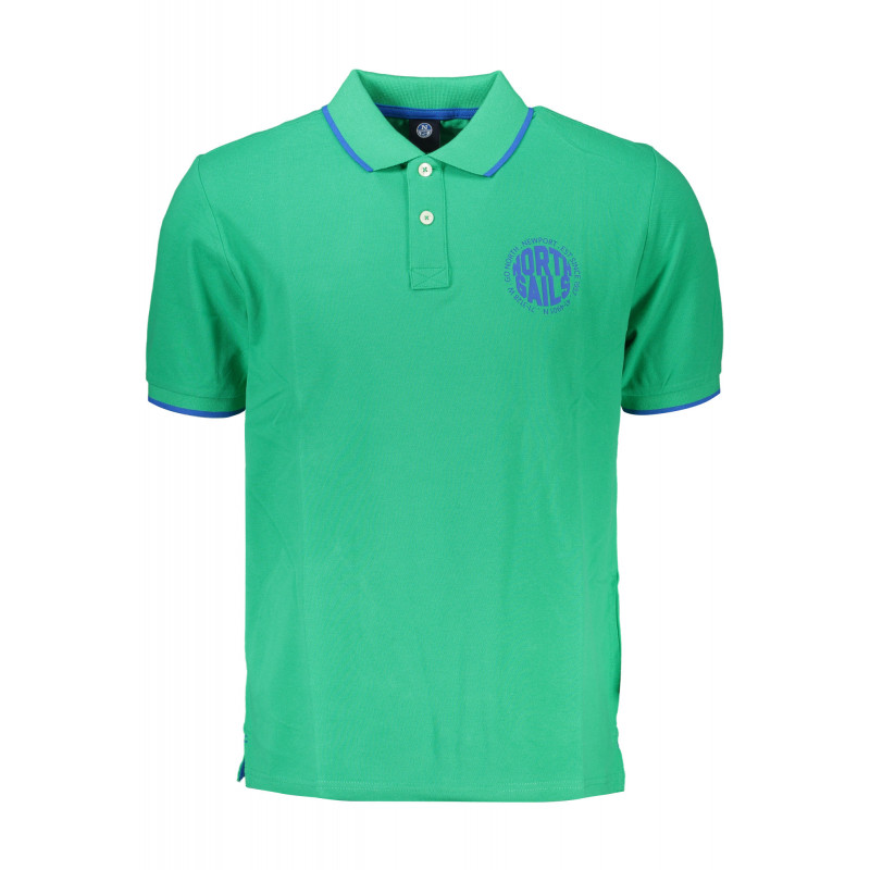 NORTH SAILS GREEN MEN'S SHORT SLEEVED POLO SHIRT