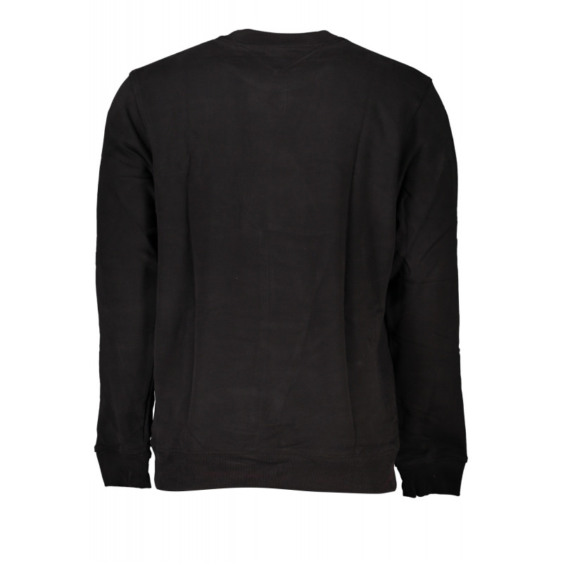 TOMMY HILFIGER MEN'S BLACK ZIPLESS SWEATSHIRT