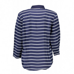 GANT POLO MANICHE 3/4 DONNA BLU