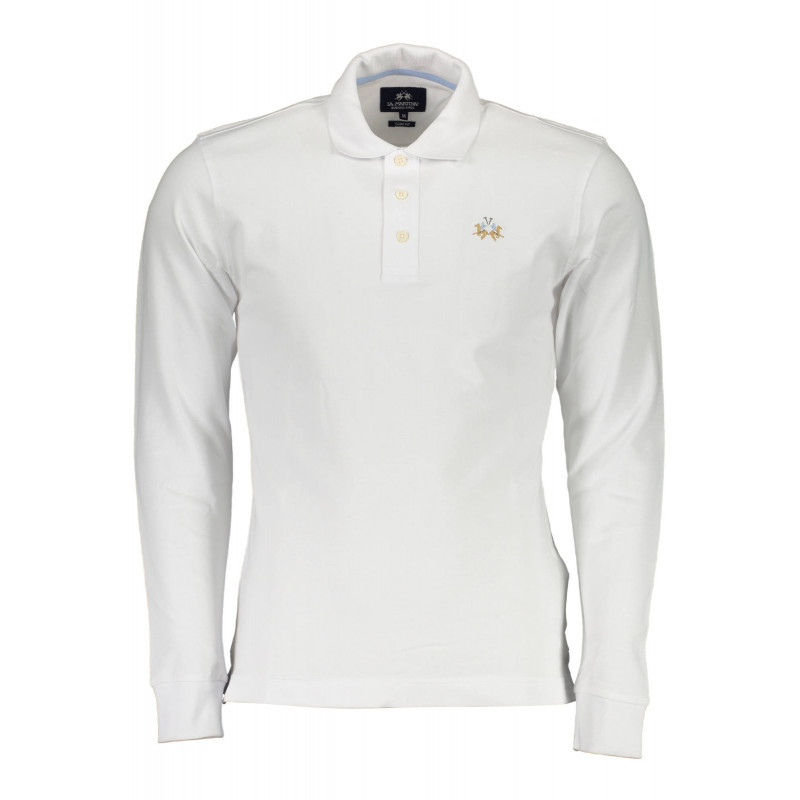 LA MARTINA LANGARM-POLOSHIRT FÜR HERREN, WEISS
