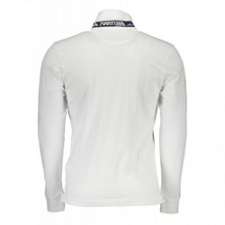LA MARTINA MEN'S WHITE LONG SLEEVE POLO SHIRT