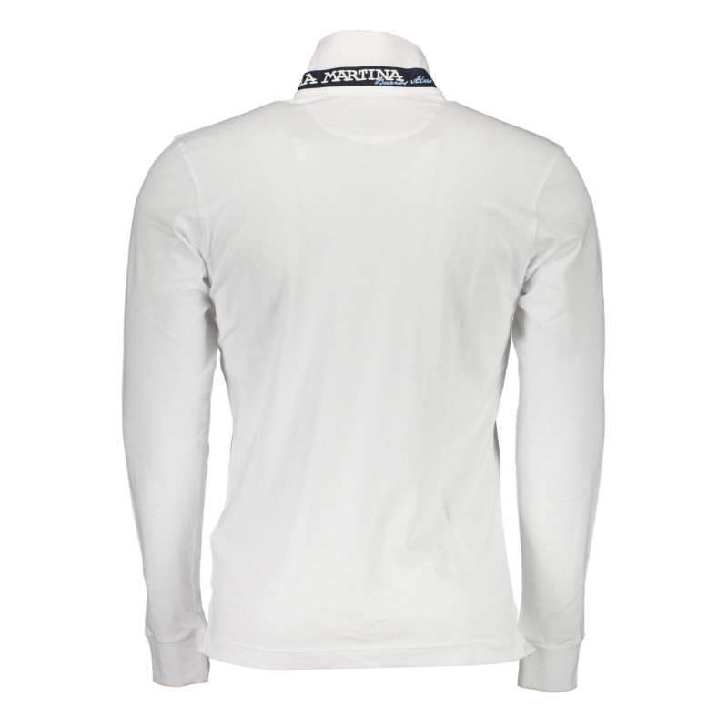 LA MARTINA MEN'S WHITE LONG SLEEVE POLO SHIRT