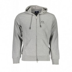 LA MARTINA MEN'S GRAY ZIP SWEATSHIRT