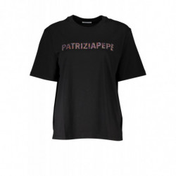 PATRIZIA PEPE DAMEN KURZARM T-SHIRT SCHWARZ