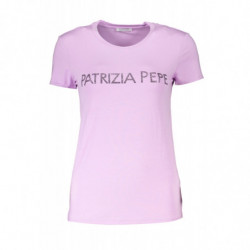 PATRIZIA PEPE WOMEN'S SHORT SLEEVE T-SHIRT PURPLE