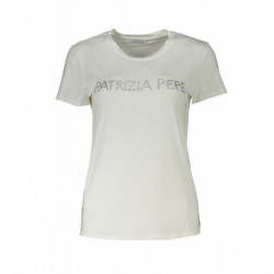 PATRIZIA PEPE T-SHIRT À MANCHES COURTES FEMME BLANC