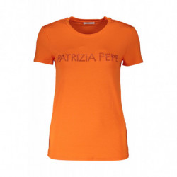 PATRIZIA PEPE T-SHIRT À MANCHES COURTES FEMME ORANGE