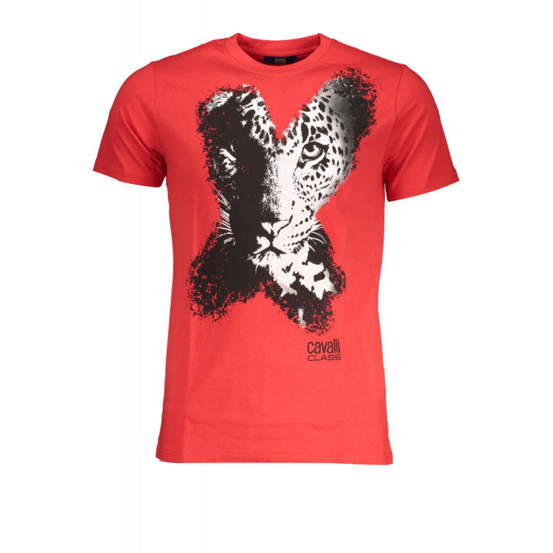 CAMISETA MANGA CORTA HOMBRE CAVALLI CLASS ROJA