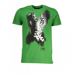 CAVALLI CLASS GREEN MEN'S SHORT SLEEVED T-SHIRT