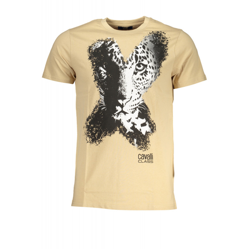 CAVALLI CLASS HERREN-KURZÄRMELIGES T-SHIRT BEIGE