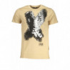 CAVALLI CLASS MEN'S SHORT SLEEVED T-SHIRT BEIGE