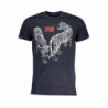T-SHIRT MANCHES COURTES HOMME CAVALLI CLASS BLEU