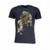 T-SHIRT MANCHES COURTES HOMME CAVALLI CLASS BLEU