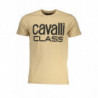 CAVALLI CLASS HERREN-KURZÄRMELIGES T-SHIRT BEIGE